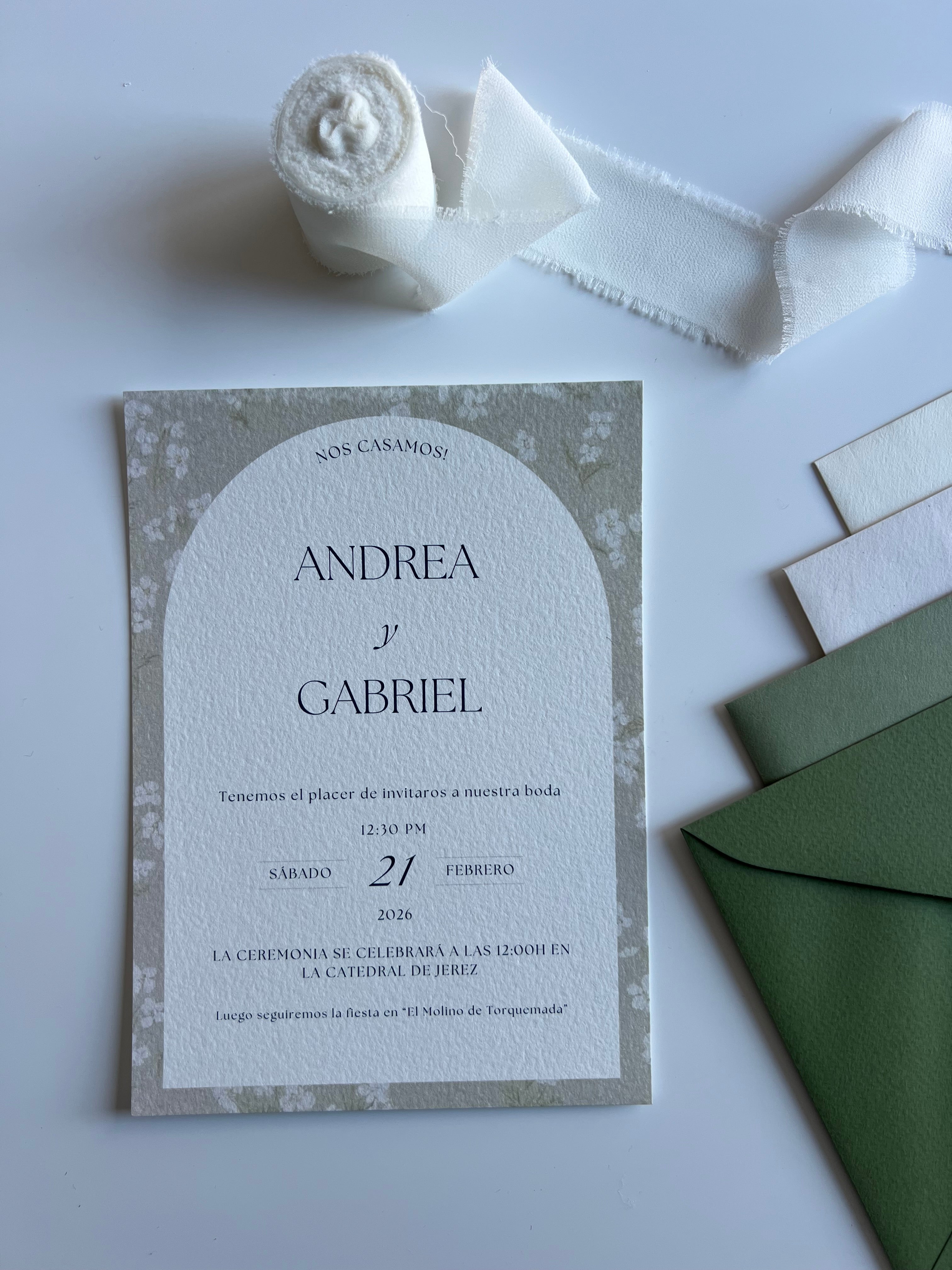 Invitación y sobre NATURE Pack 25 (2'75€ u.)