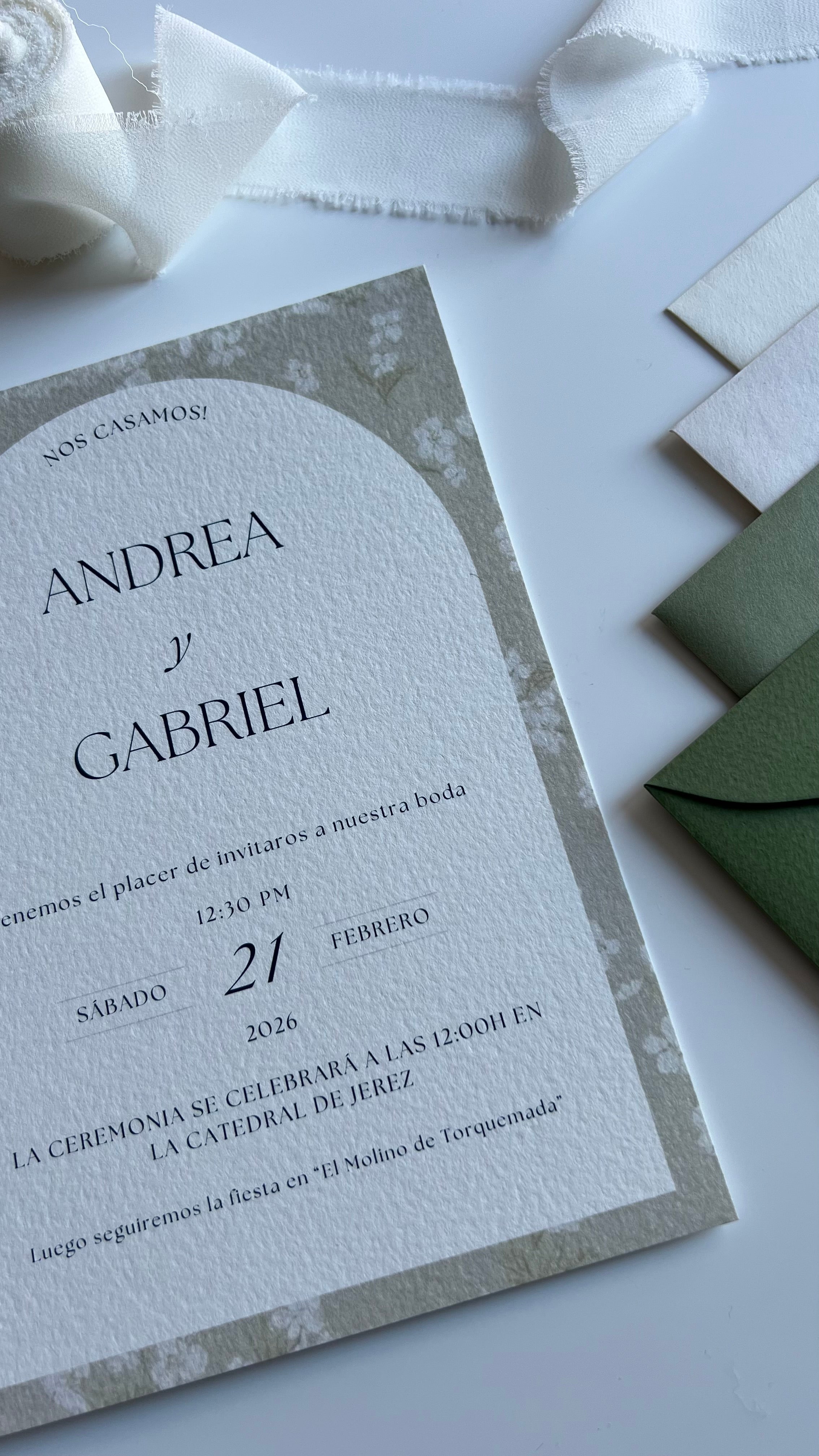 Invitación y sobre NATURE Pack 25 (2'75€ u.)