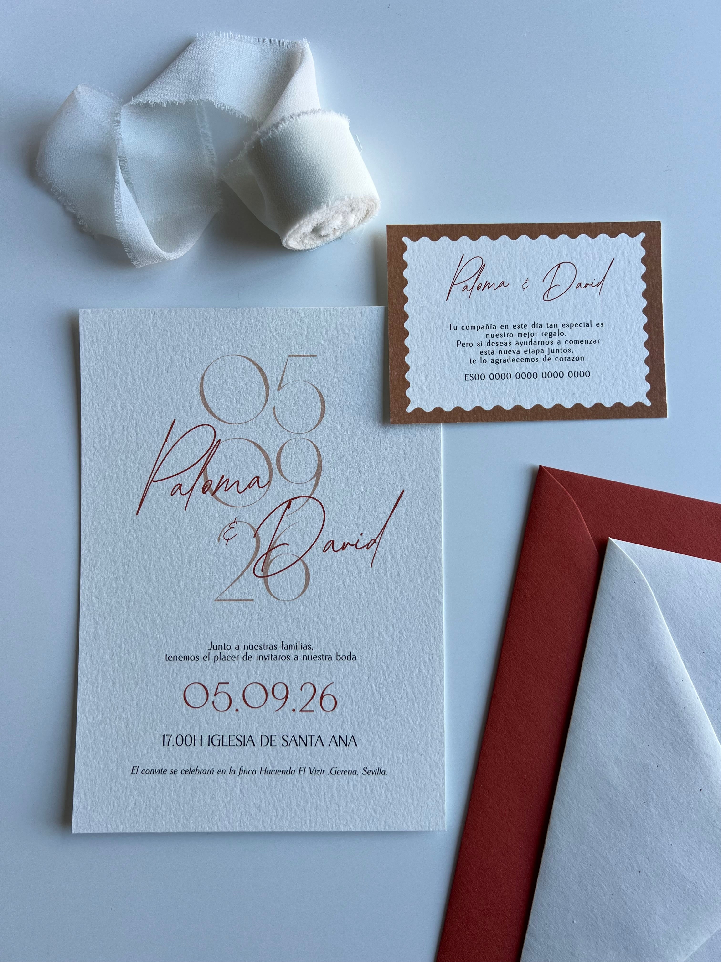 Invitación y sobre TEJA Pack 25 (2'75 € u.)