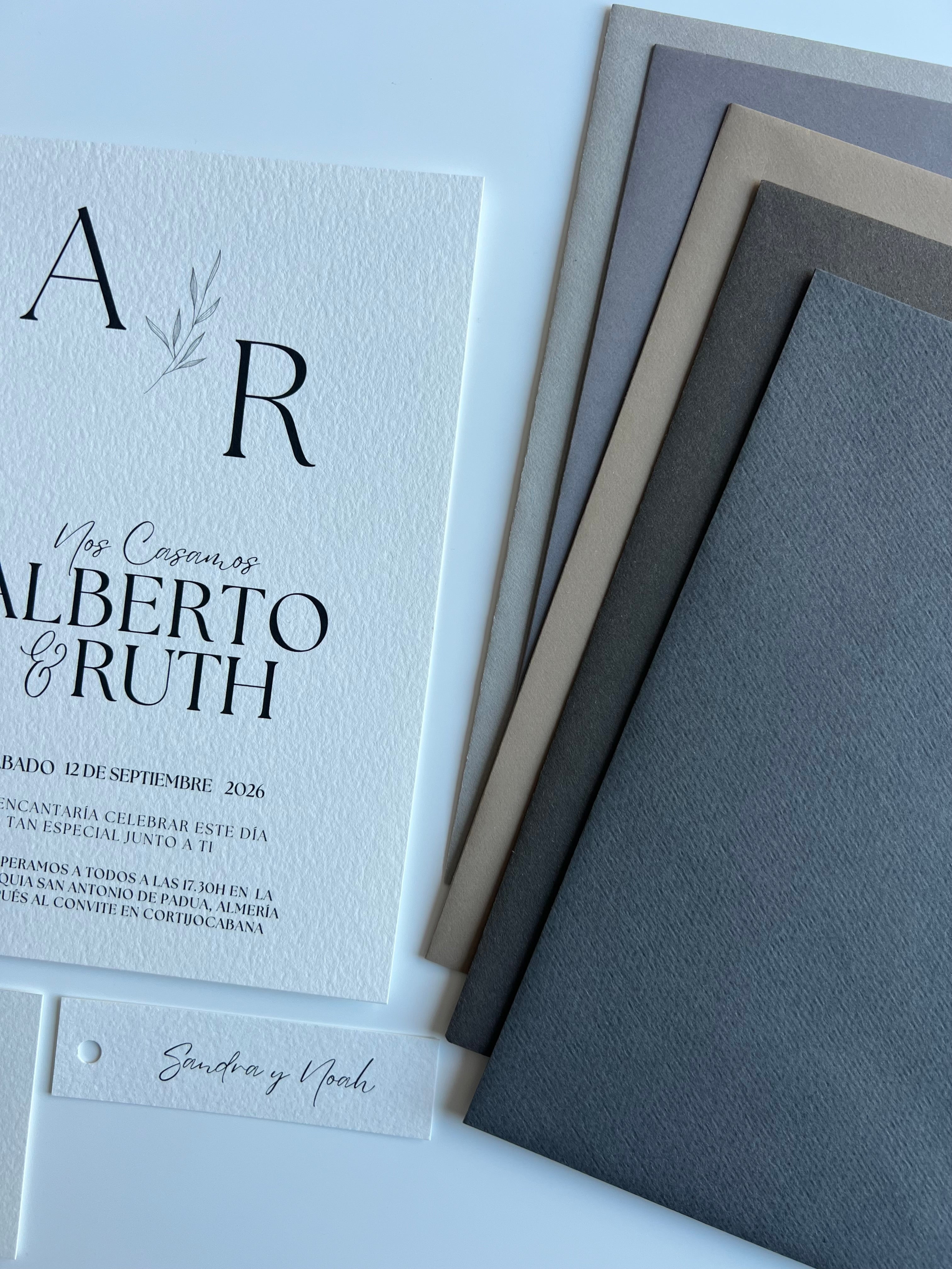 Invitación y sobre MINIMAL Pack 25 (2'75€ u.)